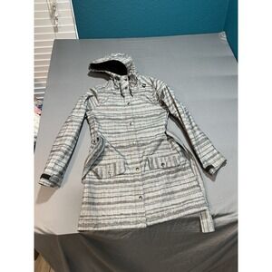 Helly Hansen Woman's Waterproof Lined Rain Coat Jacket Gray Size Hooded S